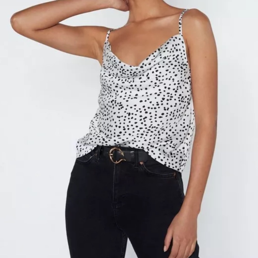 Glassons cowl neck Dalmatian top
